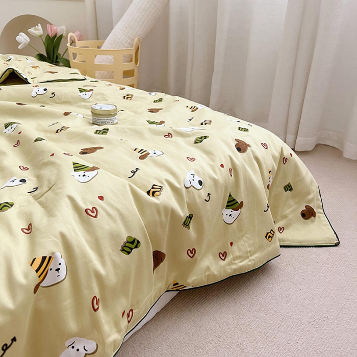 91家纺网 家纺一手货源 找家纺 汇庭 2022新款A类儿童印花大豆夏被被子被芯 米拉狗