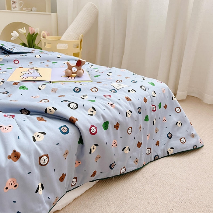 91家纺网 家纺一手货源 找家纺 汇庭 2022新款A类儿童印花大豆夏被被子被芯 小布丁