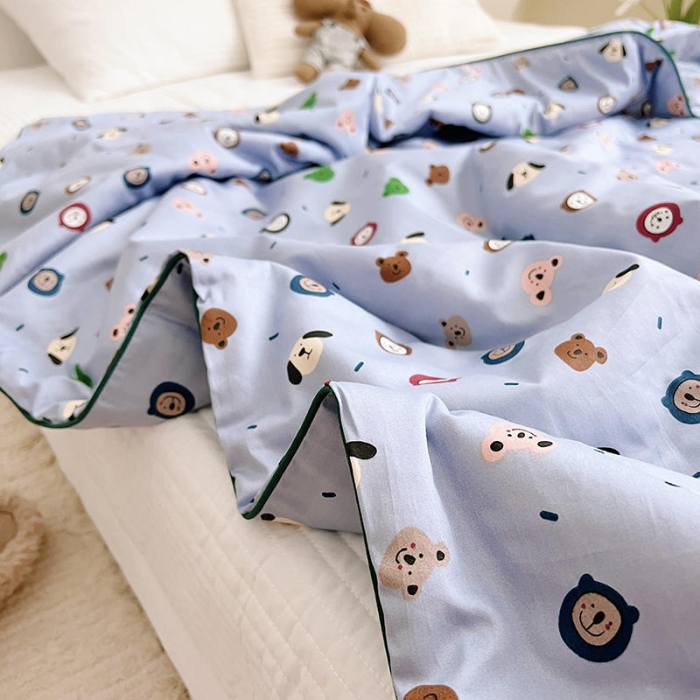 91家纺网 家纺一手货源 找家纺 汇庭 2022新款A类儿童印花大豆夏被被子被芯 小布丁