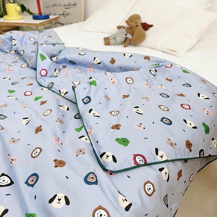 91家纺网 家纺一手货源 找家纺 汇庭 2022新款A类儿童印花大豆夏被被子被芯 小布丁