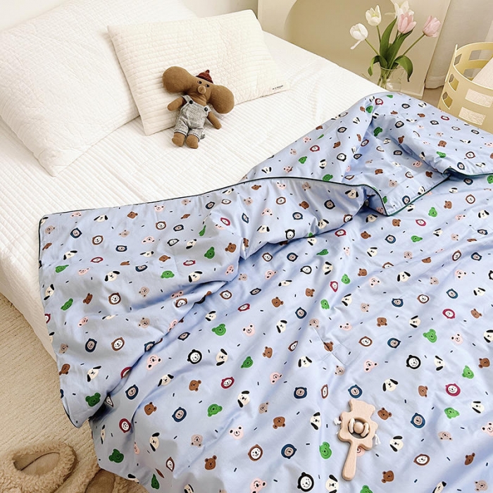 91家纺网 家纺一手货源 找家纺 汇庭 2022新款A类儿童印花大豆夏被被子被芯 小布丁