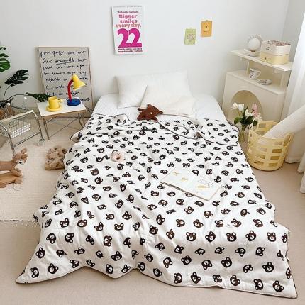 汇庭 2022新款A类儿童印花大豆夏被被子被芯 雪花熊