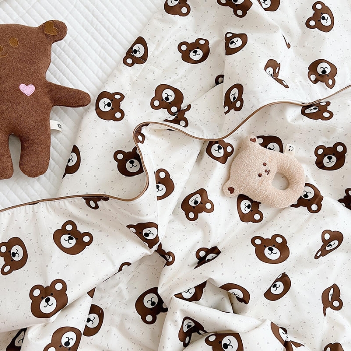 91家纺网 家纺一手货源 找家纺 汇庭 2022新款A类儿童印花大豆夏被被子被芯 雪花熊