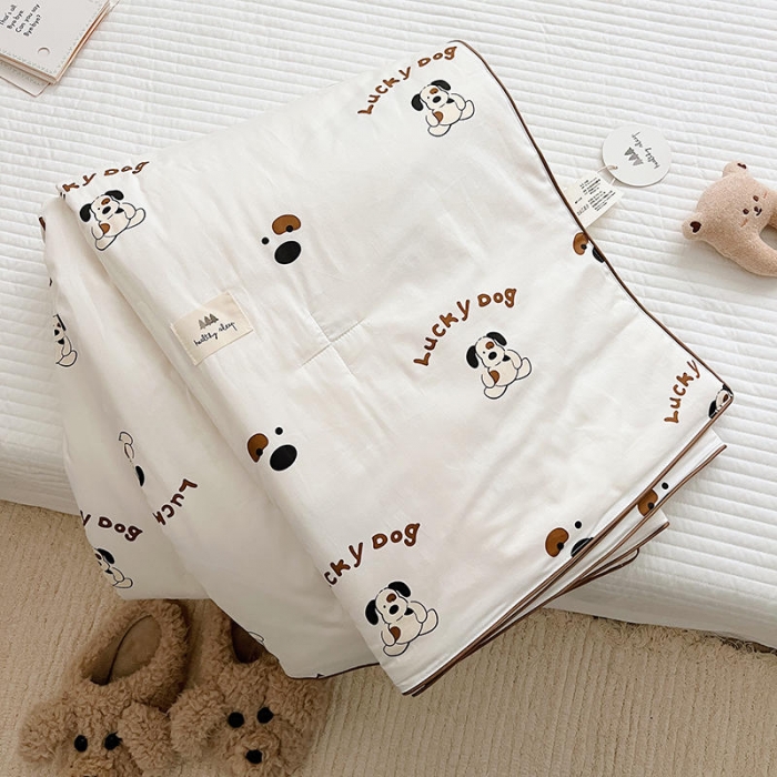 91家纺网 家纺一手货源 找家纺 汇庭 2022新款A类儿童印花大豆夏被被子被芯 掌门狗