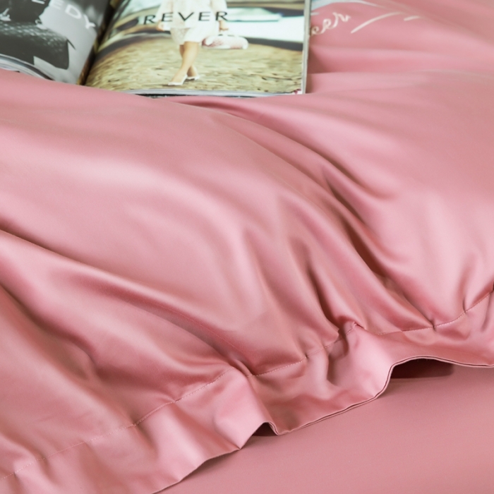 91家纺网 家纺一手货源 找家纺 芊寻家居 2024新款全棉长绒棉四件套 一鹿有你-肉桂粉