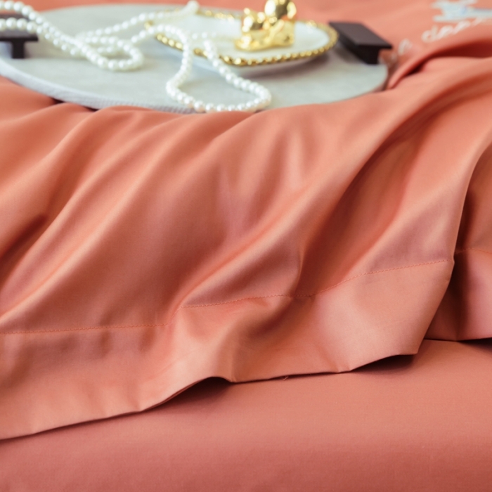 91家纺网 家纺一手货源 找家纺 芊寻家居 2024新款全棉长绒棉四件套 一鹿有你-微柚橘