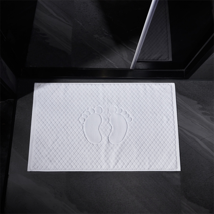 91家纺网 家纺一手货源 找家纺 （总）罗菲尼2025新款白色全棉地巾酒店用品宾馆用品民宿用品