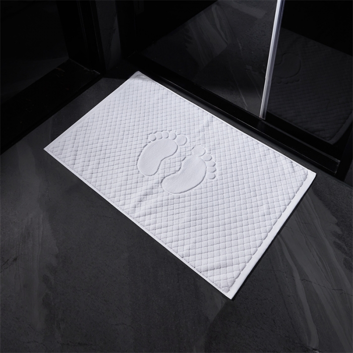 91家纺网 家纺一手货源 找家纺 （总）罗菲尼2025新款白色全棉地巾酒店用品宾馆用品民宿用品