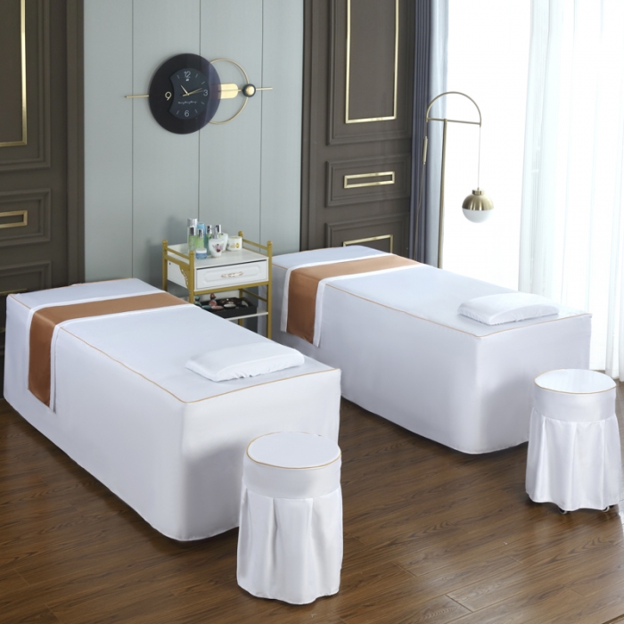 91家纺网 家纺一手货源 找家纺 莉人坊美容床罩批发 2023十美段天丝美容床罩四件套-真爱至上-白色