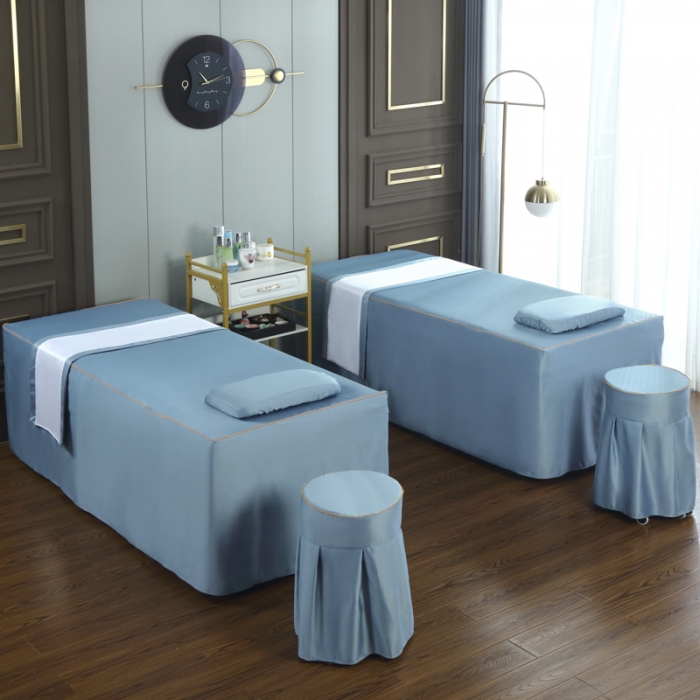 91家纺网 家纺一手货源 找家纺 莉人坊美容床罩批发 2023十美段天丝美容床罩四件套-真爱至上-蓝色