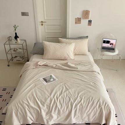 91家纺网 家纺一手货源 找家纺 （总）梦享生活家居 2022新款水洗棉细条纹夏被