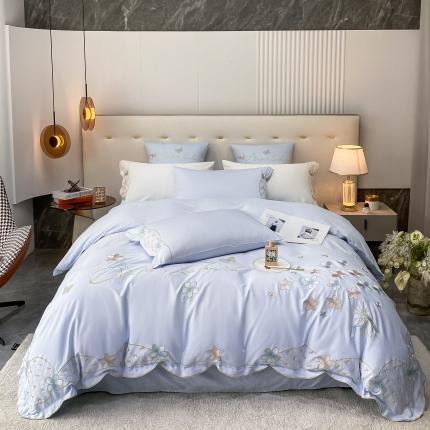 91家纺网 家纺一手货源 找家纺 （总）安妮 2022新款全棉刺绣四件套 花颜悦色