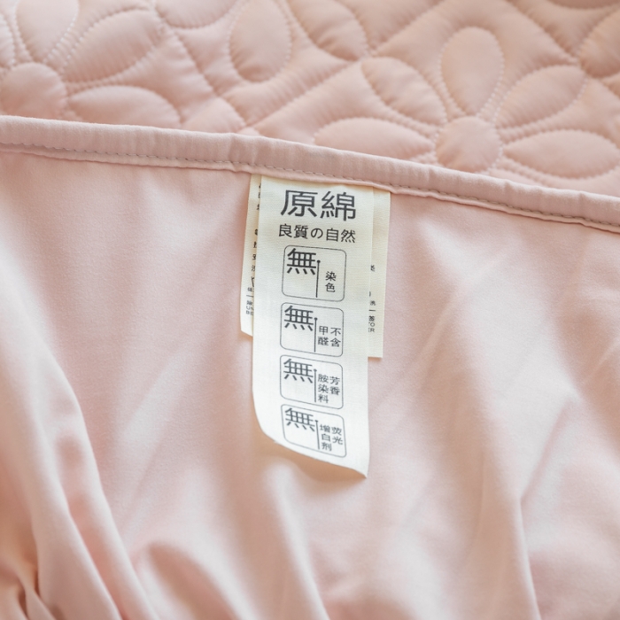 91家纺网 家纺一手货源 找家纺 给笠 2023新款原棉床笠 幸运格-淡粉