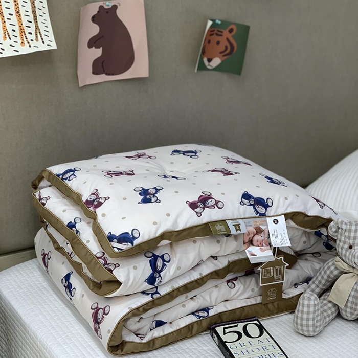 91家纺网 家纺一手货源 找家纺 汇庭 2021新款长绒棉冬被 冰冰熊