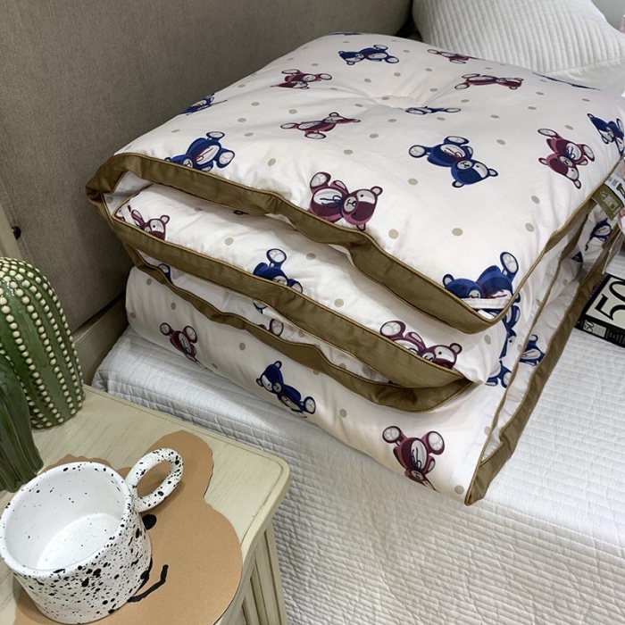 91家纺网 家纺一手货源 找家纺 汇庭 2021新款长绒棉冬被 冰冰熊