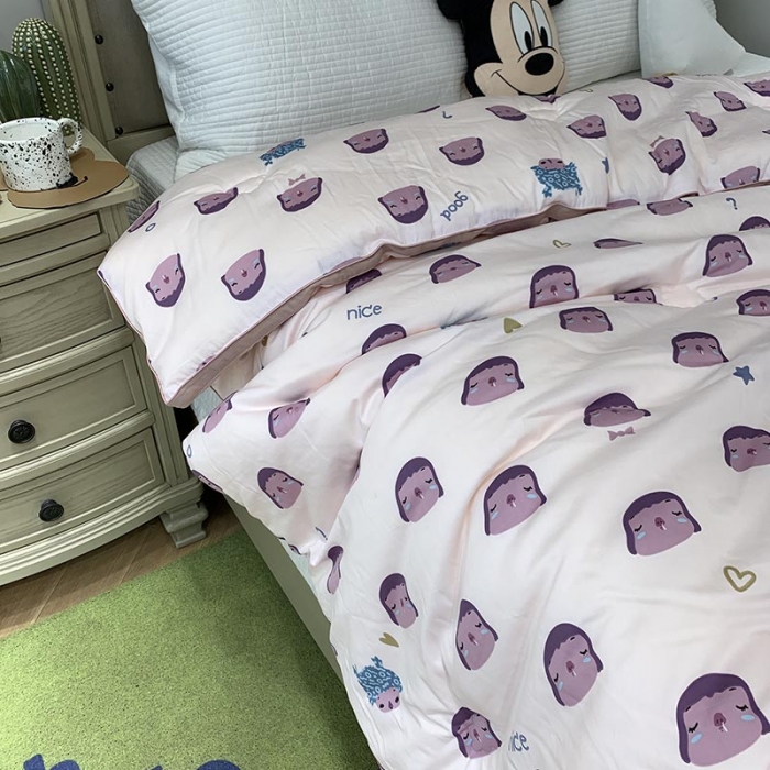 91家纺网 家纺一手货源 找家纺 汇庭 2021新款长绒棉冬被 丑妞妞