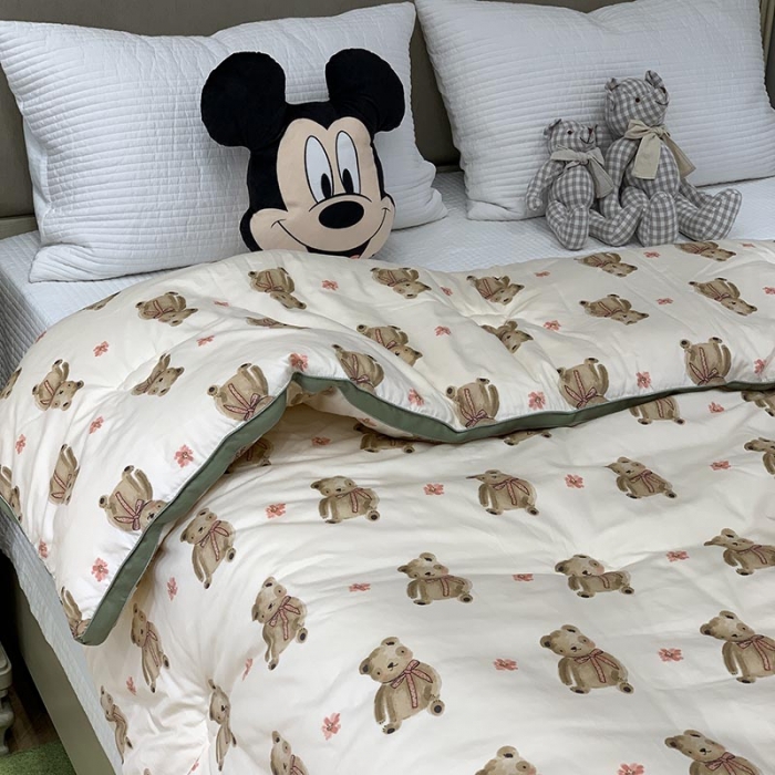 91家纺网 家纺一手货源 找家纺 汇庭 2021新款长绒棉冬被 乖乖熊