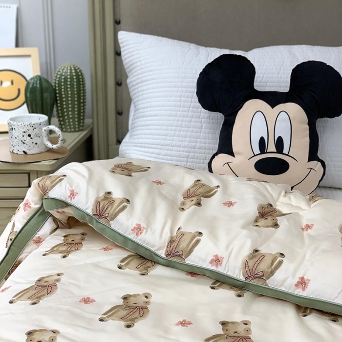 91家纺网 家纺一手货源 找家纺 汇庭 2021新款长绒棉冬被 乖乖熊