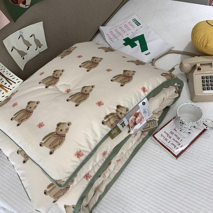 91家纺网 家纺一手货源 找家纺 汇庭 2021新款长绒棉冬被 乖乖熊