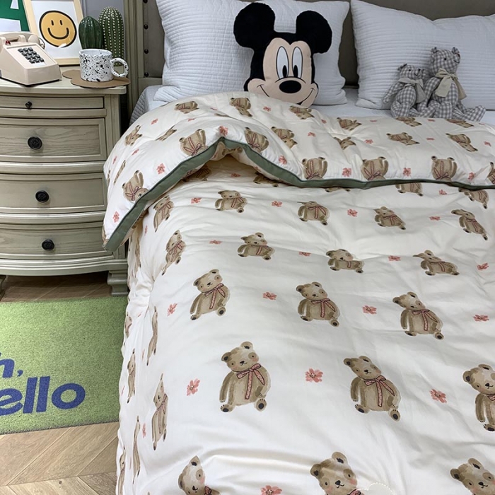 91家纺网 家纺一手货源 找家纺 汇庭 2021新款长绒棉冬被 乖乖熊