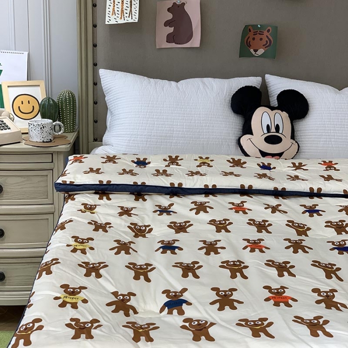 91家纺网 家纺一手货源 找家纺 汇庭 2021新款长绒棉冬被 姜饼人白