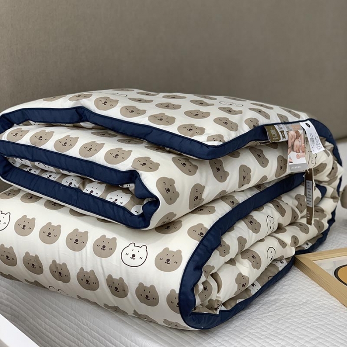 91家纺网 家纺一手货源 找家纺 汇庭 2021新款长绒棉冬被 口袋熊AB版