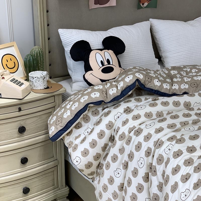 91家纺网 家纺一手货源 找家纺 汇庭 2021新款长绒棉冬被 口袋熊AB版