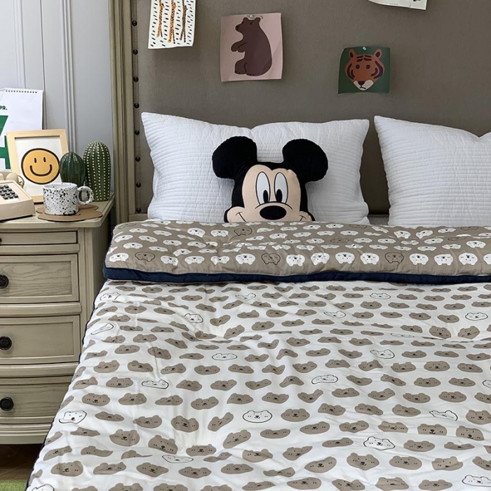 91家纺网 家纺一手货源 找家纺 汇庭 2021新款长绒棉冬被 口袋熊AB版