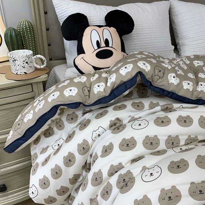 91家纺网 家纺一手货源 找家纺 汇庭 2021新款长绒棉冬被 口袋熊AB版