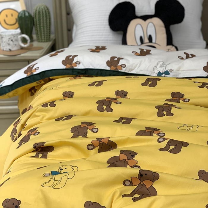 91家纺网 家纺一手货源 找家纺 汇庭 2021新款长绒棉冬被 拉拉熊