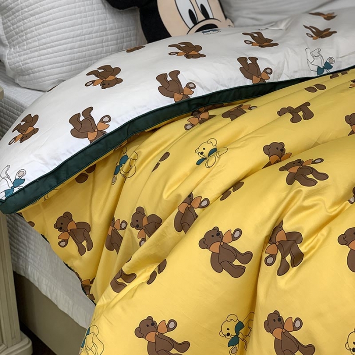 91家纺网 家纺一手货源 找家纺 汇庭 2021新款长绒棉冬被 拉拉熊