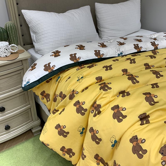 91家纺网 家纺一手货源 找家纺 汇庭 2021新款长绒棉冬被 拉拉熊