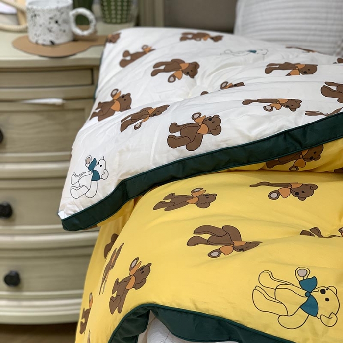 91家纺网 家纺一手货源 找家纺 汇庭 2021新款长绒棉冬被 拉拉熊