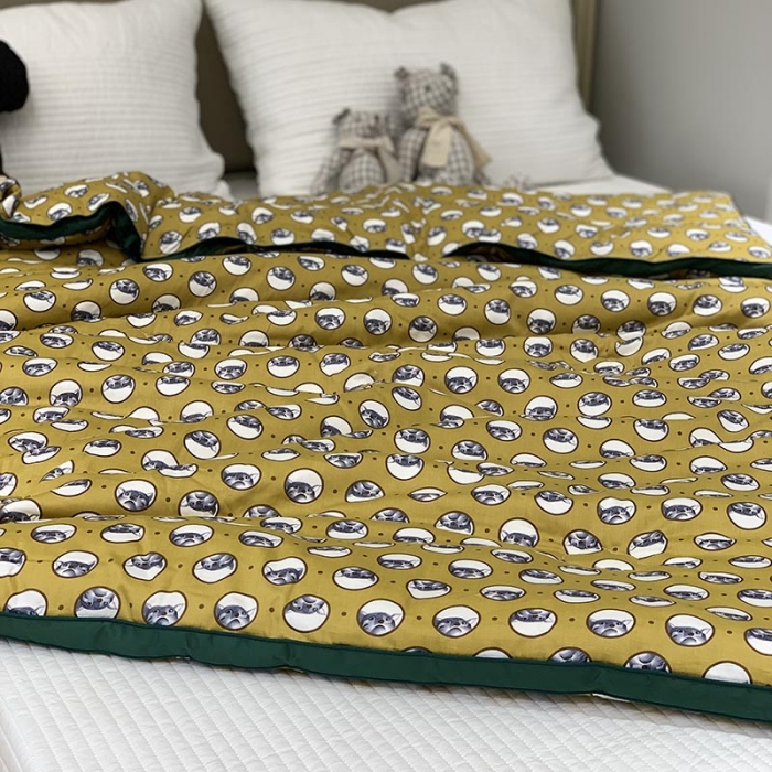 91家纺网 家纺一手货源 找家纺 汇庭 2021新款长绒棉冬被 猫头