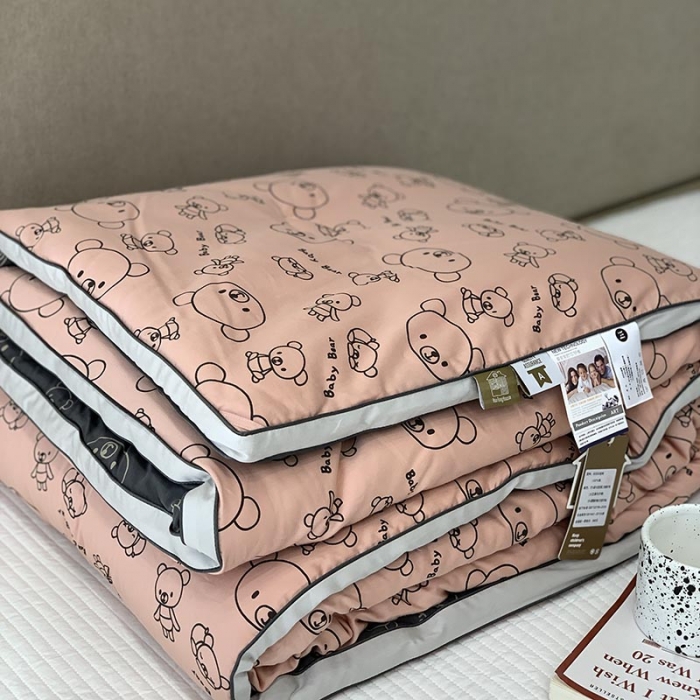 91家纺网 家纺一手货源 找家纺 汇庭 2021新款长绒棉冬被 趴趴熊AB