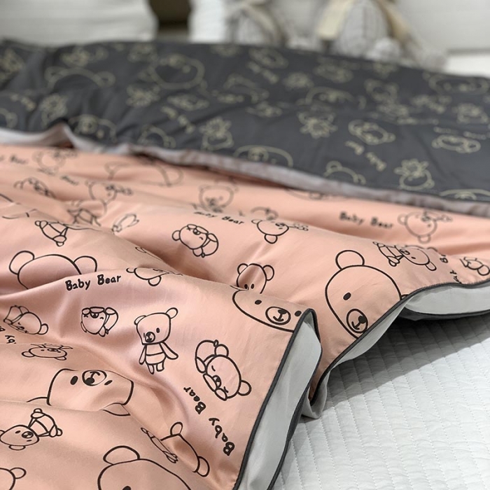 91家纺网 家纺一手货源 找家纺 汇庭 2021新款长绒棉冬被 趴趴熊AB