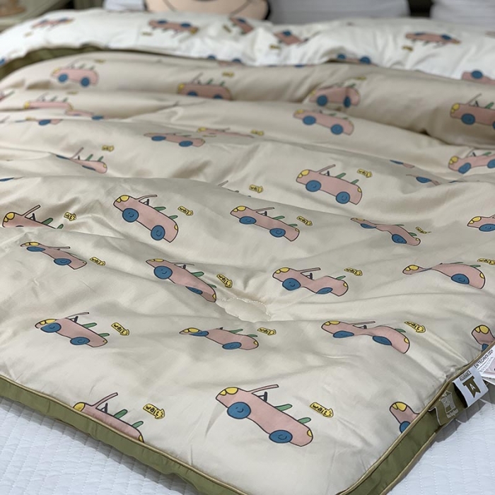 91家纺网 家纺一手货源 找家纺 汇庭 2021新款长绒棉冬被 跑车