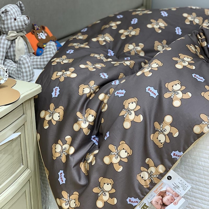 91家纺网 家纺一手货源 找家纺 汇庭 2021新款长绒棉冬被 皮皮熊