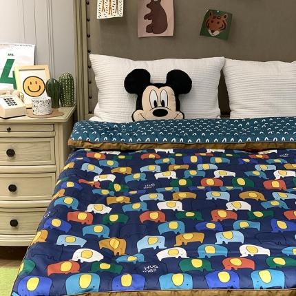 汇庭 2021新款长绒棉冬被 七彩小象