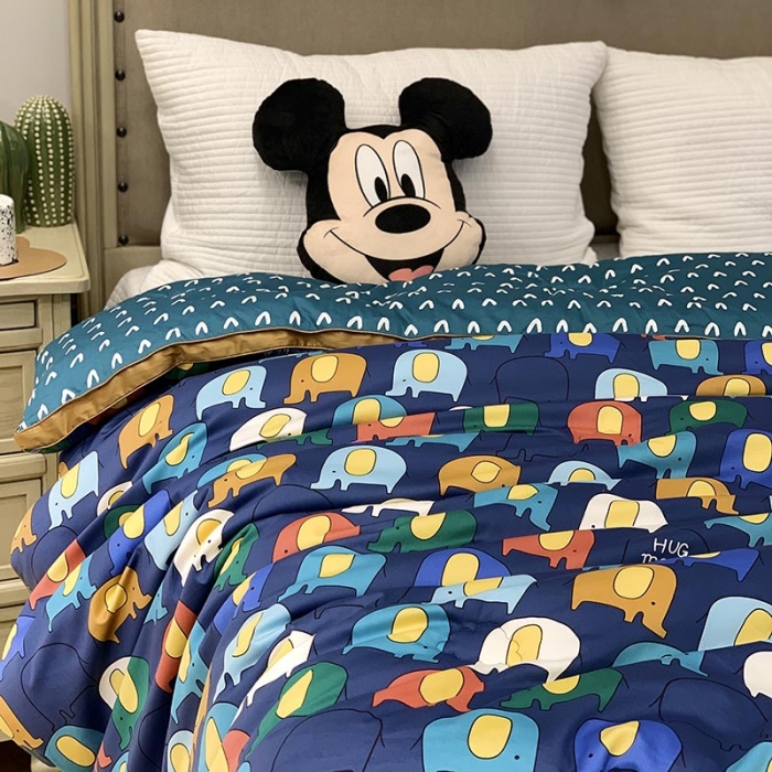 91家纺网 家纺一手货源 找家纺 汇庭 2021新款长绒棉冬被 七彩小象