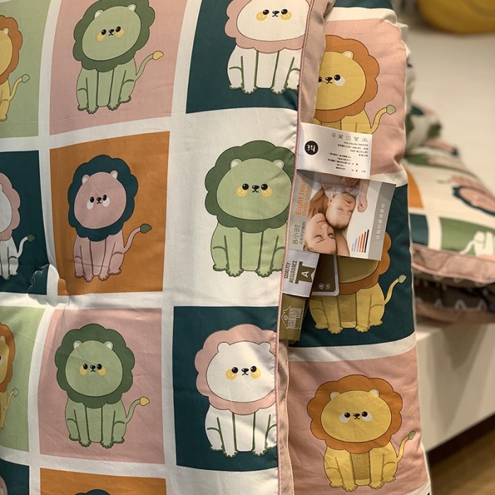 91家纺网 家纺一手货源 找家纺 汇庭 2021新款长绒棉冬被 狮宝宝AB