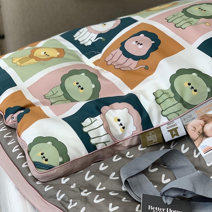 91家纺网 家纺一手货源 找家纺 汇庭 2021新款长绒棉冬被 狮宝宝AB