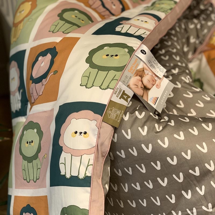 91家纺网 家纺一手货源 找家纺 汇庭 2021新款长绒棉冬被 狮宝宝AB