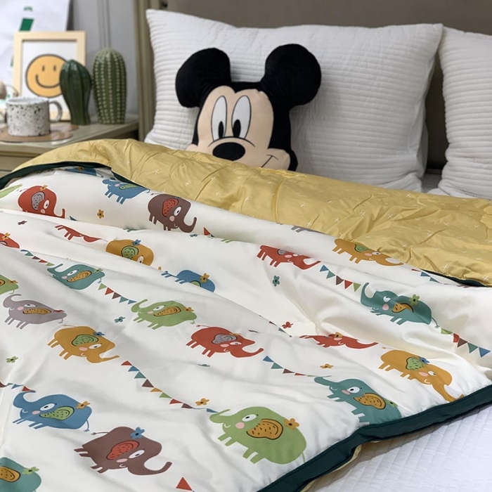 91家纺网 家纺一手货源 找家纺 汇庭 2021新款长绒棉冬被 小象宾尼