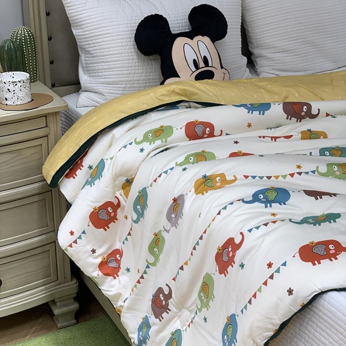 91家纺网 家纺一手货源 找家纺 汇庭 2021新款长绒棉冬被 小象宾尼