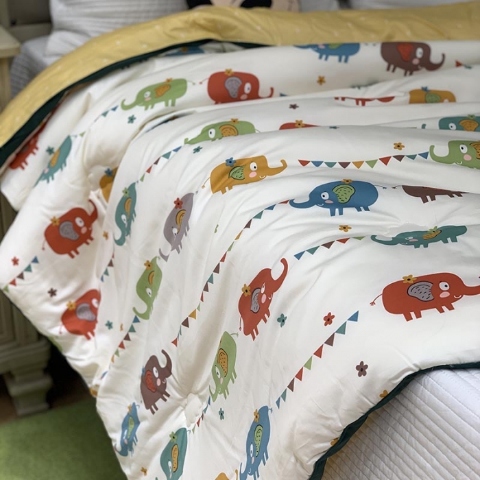 91家纺网 家纺一手货源 找家纺 汇庭 2021新款长绒棉冬被 小象宾尼