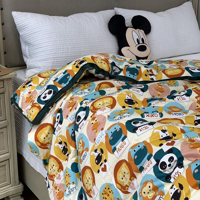 91家纺网 家纺一手货源 找家纺 汇庭 2021新款长绒棉冬被 熊猫