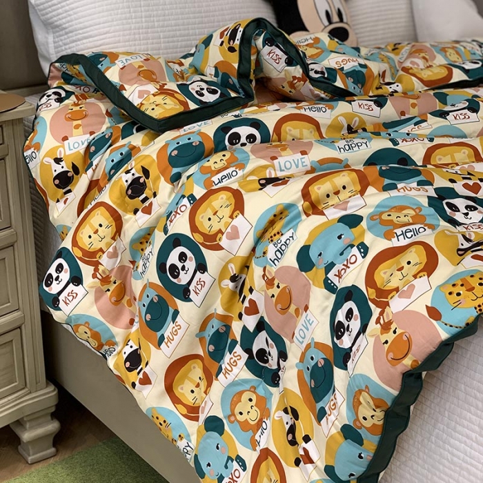 91家纺网 家纺一手货源 找家纺 汇庭 2021新款长绒棉冬被 熊猫