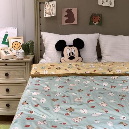 汇庭 2021新款长绒棉冬被 樱桃蓝