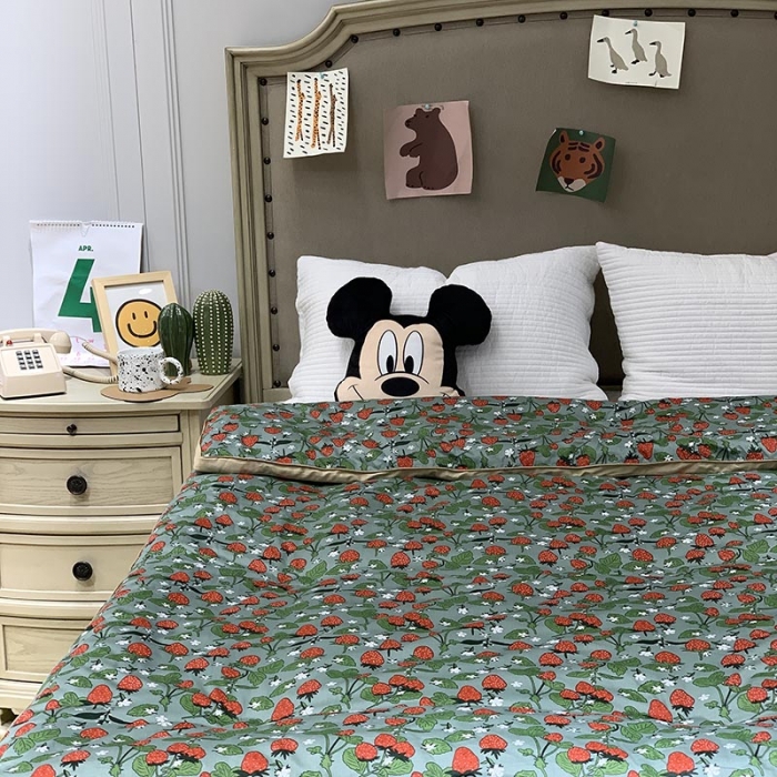 91家纺网 家纺一手货源 找家纺 汇庭 2021新款长绒棉冬被 芝士草莓